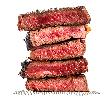 Mals natuurlijk vlees gestapeld