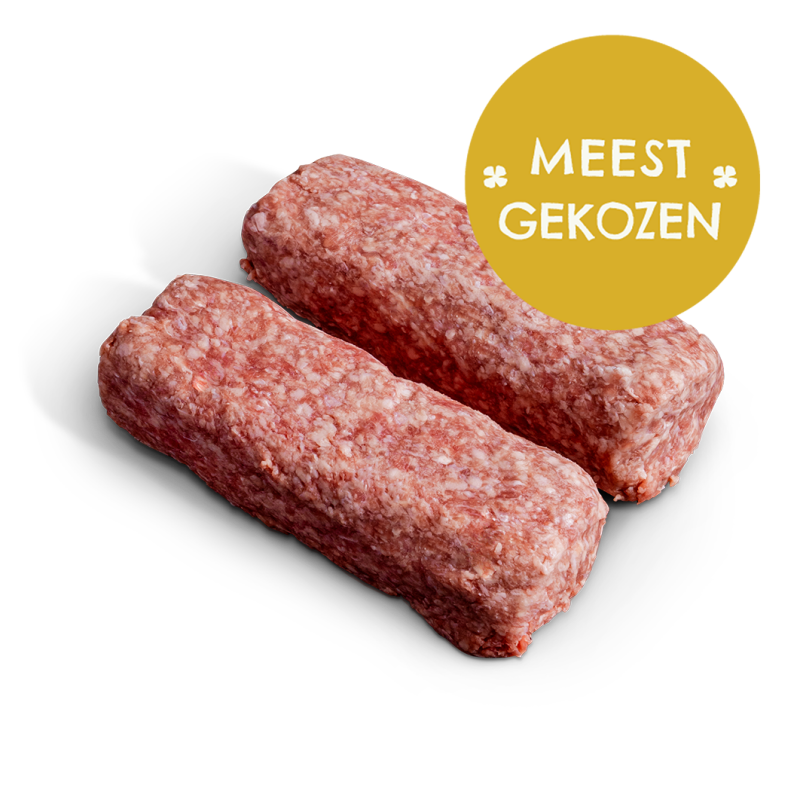 Vers gehakt van Weiderund in portie van 500 gram. Natuurlijk mals rundvlees.